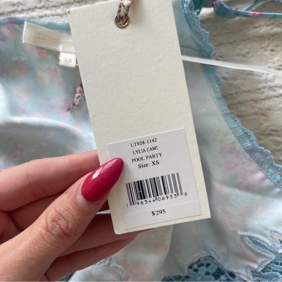 LOVESHACKFANCY Blue & Pink Floral Cami NWT - Picture 7 of 8